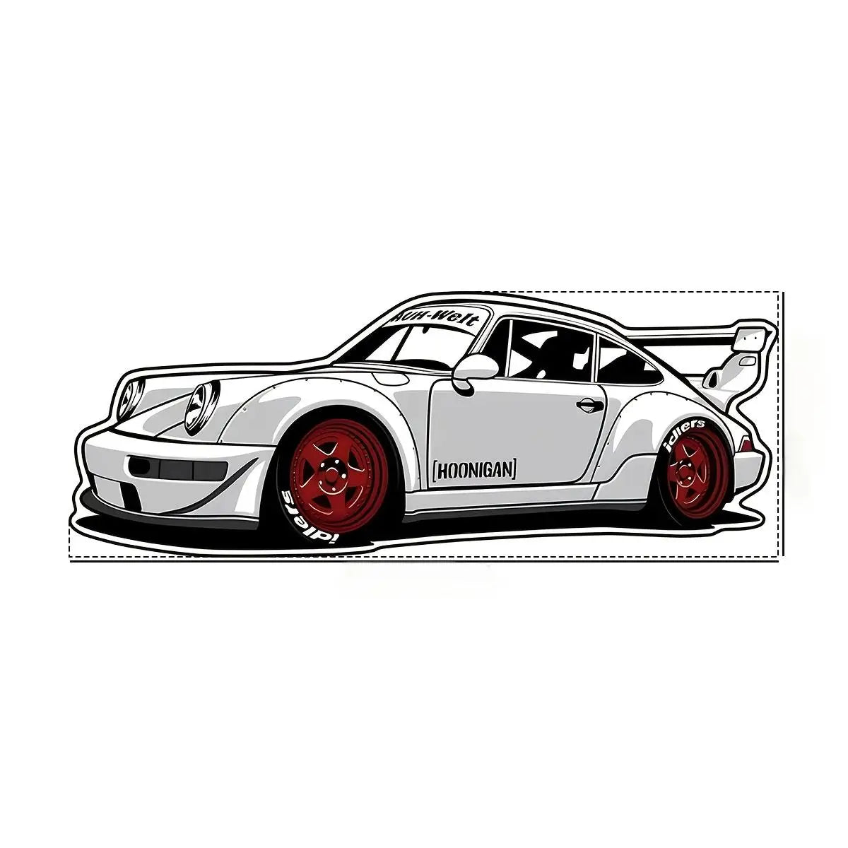 Porsche 911 RWB Car Rug