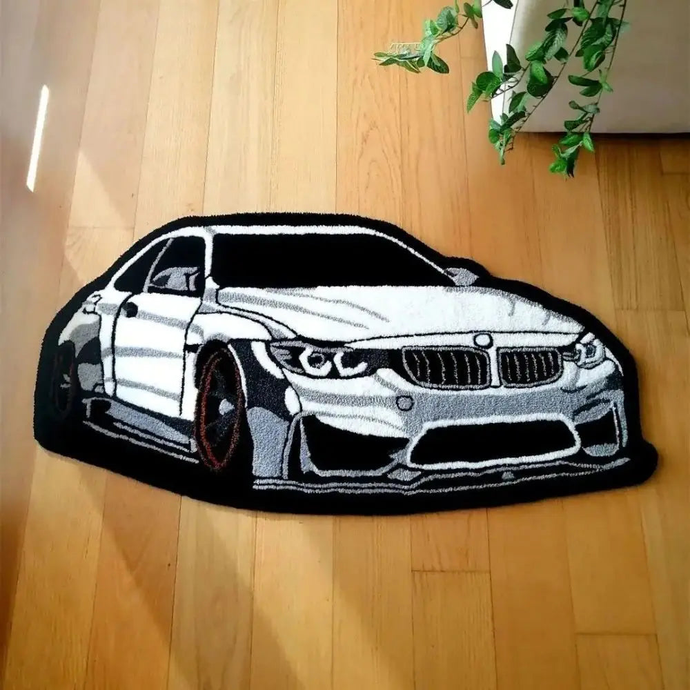 BMW Car Shaped Floor Rug